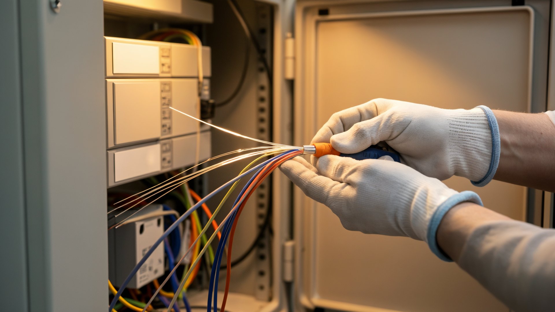 Fibre optic splicing